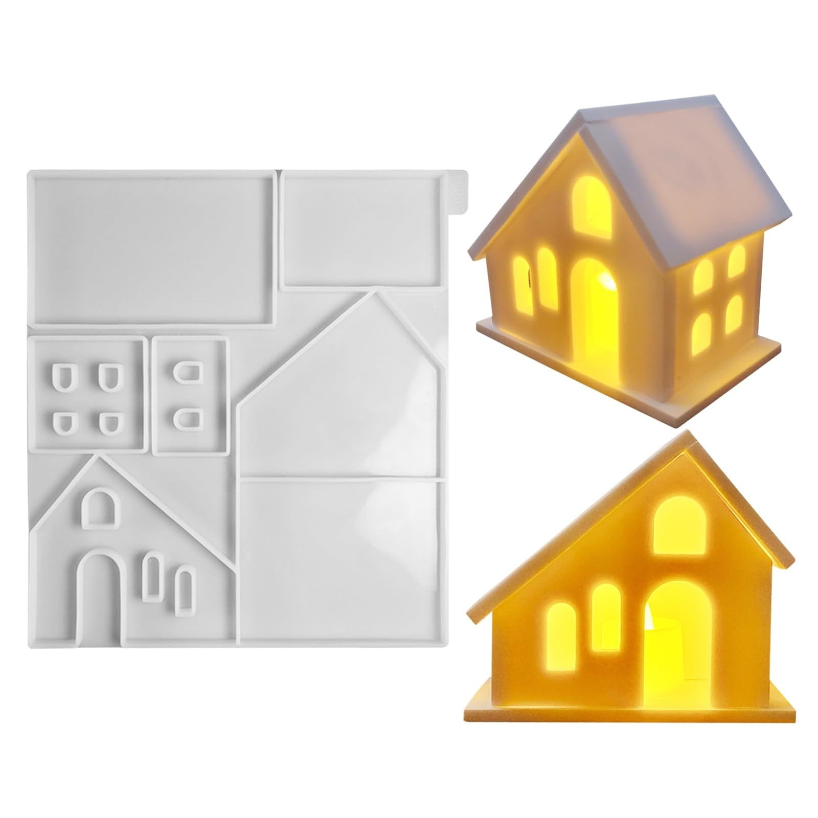 Slanted Roof Cement Gypsum DIY Clock Faces for Crafts for Resin Animal