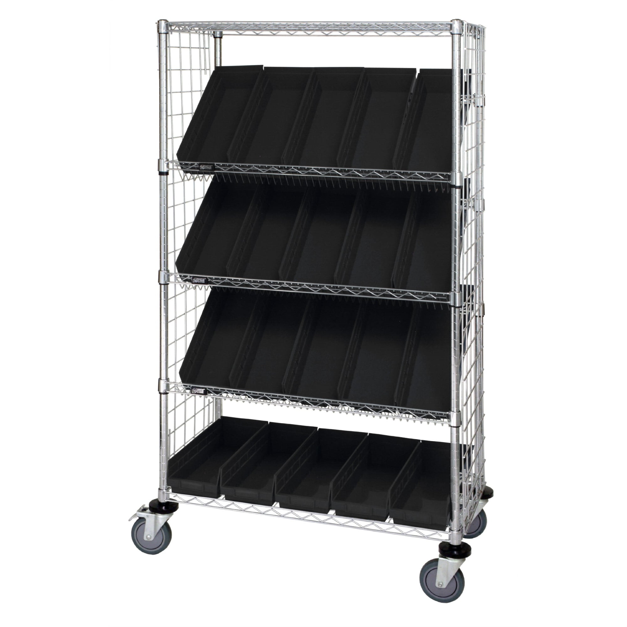Slanted Shelf Enclosure Cart, 36