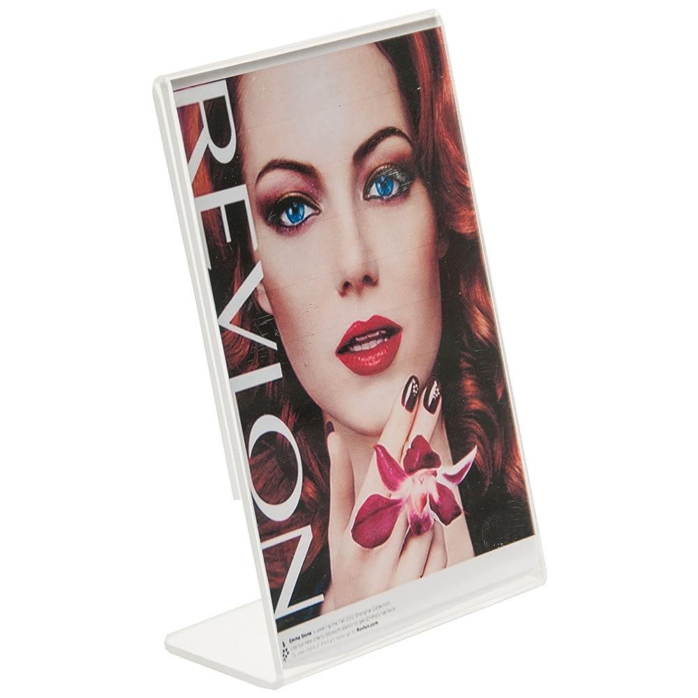  Slanted Sign Holder 4x6 Plexiglass Table Menu Card Display Stand