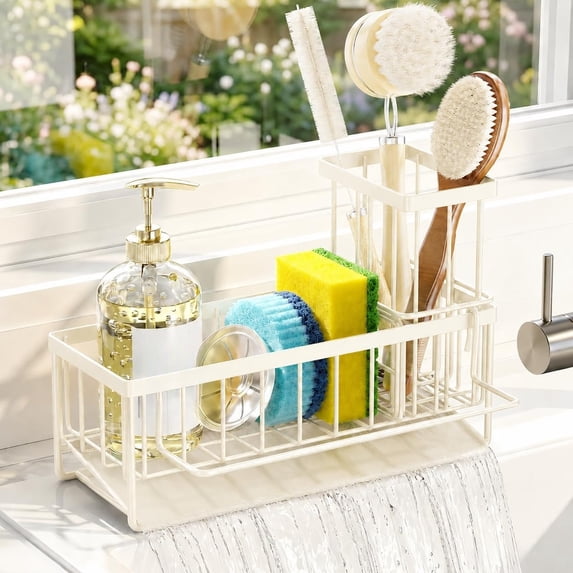 Slanted Home Design Slanted Sponge Holder for Kitchen Sink, Stainless Steel Sink Sponge ...