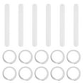 thumbnail image 1 of Slap Bracelets 8.5" x 1", 16 Pcs Silicone Slap Bracelet Bulk Blank Snap Band Soft Wristband for Party Favor DIY Gifts Classroom Birthday Crafts, White, 1 of 6