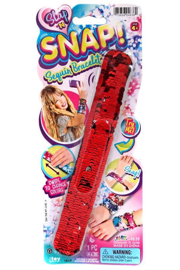 Slap 'N Snap! Red & Silver Snap Bracelet