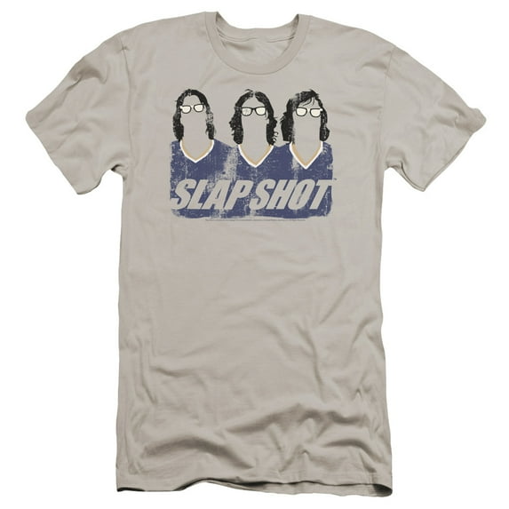 Slap Shot Brothers Premium Canvas Adult Slim Fit 30/1 T-Shirt Silver