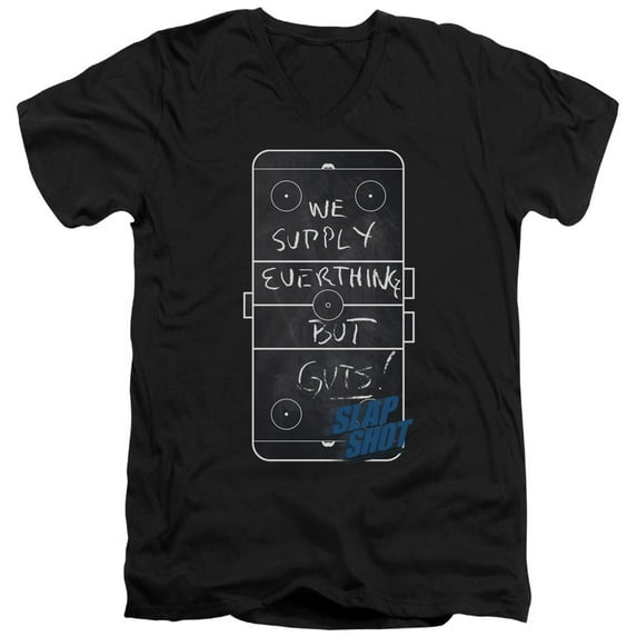 Slap Shot - Chalkboard - Slim Fit V Neck Shirt - Large