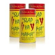 Slap Ya Mama All Natural Cajun Seasoning from Louisiana, Original Blend, MSG Free and Kosher, 16-Ounce Canisters, Pack of 3