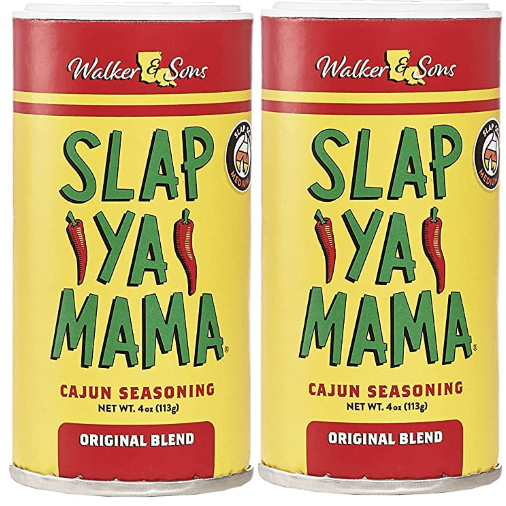 Slap Ya Mama Cajun Seasoning from Louisiana, Hot Blend, No MSG and Kosher,  Pack of 2