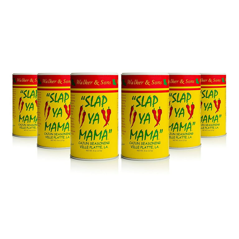 Slap Ya Mama All Natural Cajun Seasoning from Louisiana, Original Blend, MSG Free and Kosher, 8 Ounce Can, Pack of 6