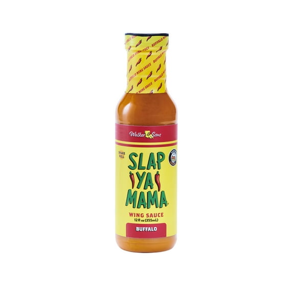 Slap Ya Mama Buffalo Wing Sauce, 12 fl oz Bottle – Buttery Cajun Buffalo Sauce, Kosher & Certified Gluten-Free