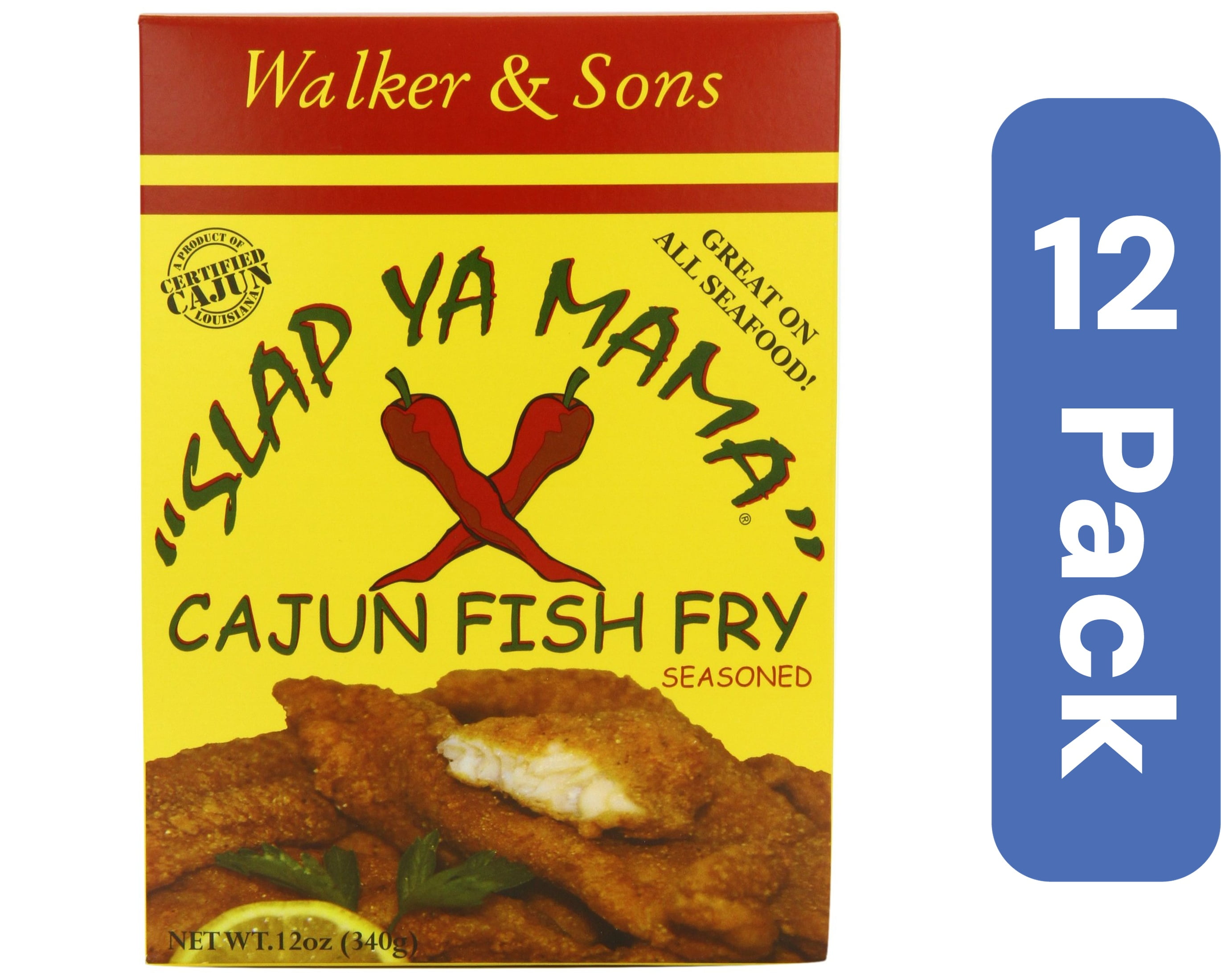 Fish Silapi Slap Ya Mama Cajun Fish Fry Seasoning 12 oz (Pack Of 12) - Walmart.com