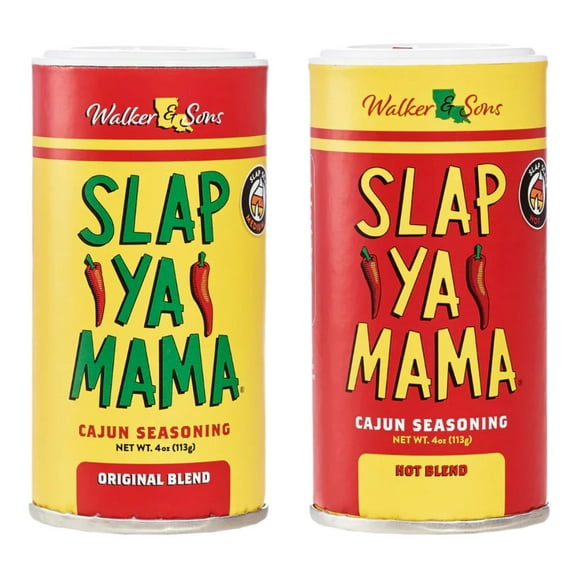 Slap Ya Mama Cajun Seasoning Variety Pack of 2 (Original Blend, Hot Blend)