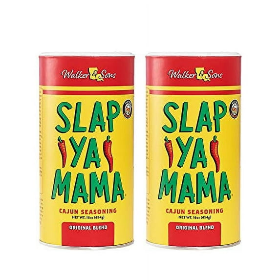 Slap Ya Mama Cajun .. Seasoning from Louisiana, Original .. Blend, No MSG and .. Kosher, 16 Ounce, Pack .. of 2