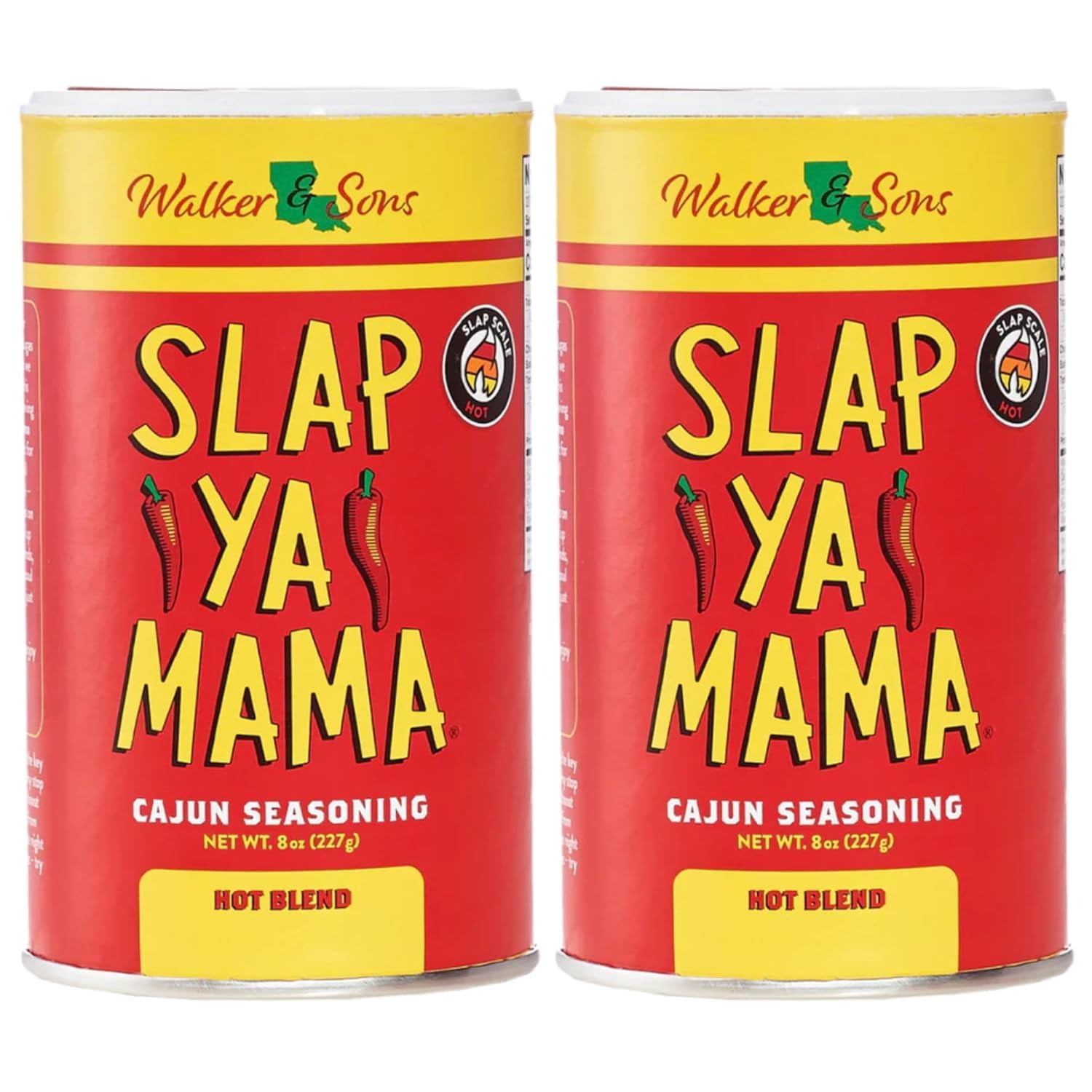 Slap Ya Mama Hot BCF26 Blend Cajun Seasoning - 8 oz Can, Pack of 2, All ...