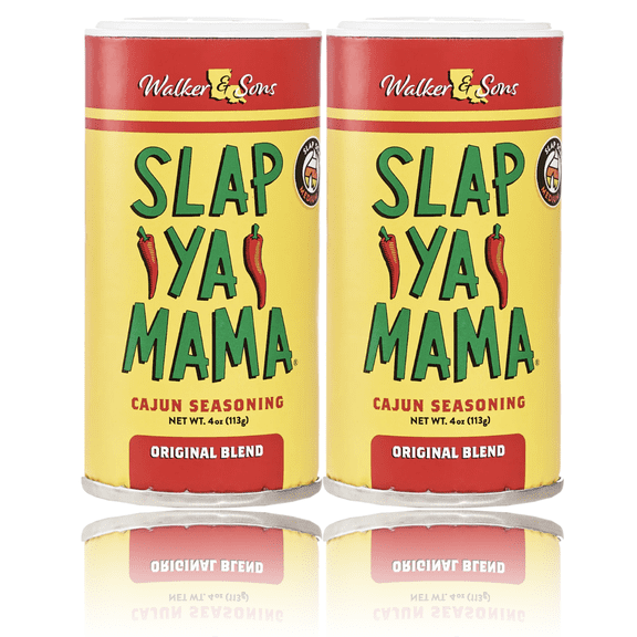 Slap Ya Mama Original MFF30 Blend Cajun Seasoning - 4 oz Can, Pack of 2, All Natural, No MSG, Kosher - Authentic Louisiana Flavor
