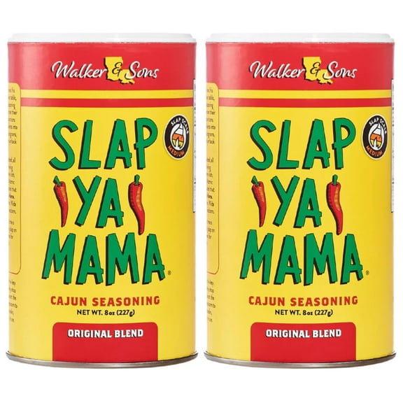 Slap Ya Mama Original MFF30 Blend Cajun Seasoning - 8 oz Can, All Natural, MSG Free, Kosher - Authentic Louisiana Flavor (2 Pack)