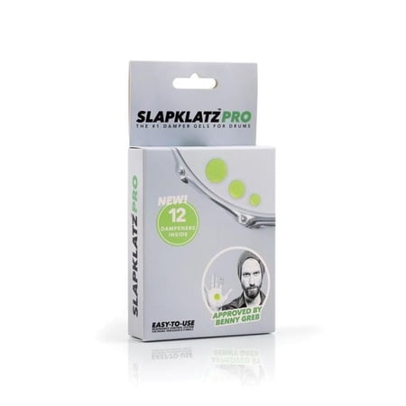 SlapKlatz 1109280 Pro Drum Damper Gel Pads with Case, Alien Green - 12 Gel Pads