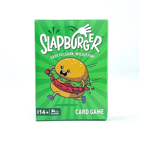 Slapburger Silly Fast-Paced Reflex Challenge Card Game, Cute Burger Cartoon Competitive Deck, Portable Fun Group Gift for Teens, Adults & Casual Tabletop Game Lovers