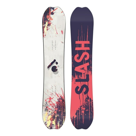 Slash by GiGi - Happy Place Snowboard Carbonbon Bi-Ax Fiberglass Pop Woodcore, Belt Finish Carbonbon Bi-Ax Fiberglass Pop Woodcore, Belt Finish - 163w