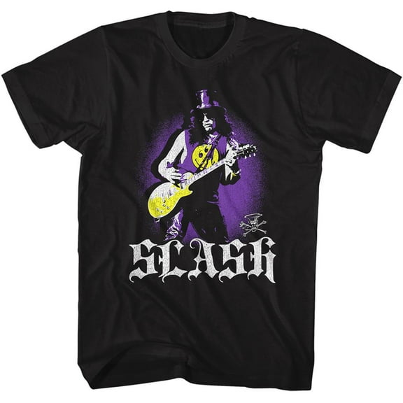 Slash Guns N Roses 3 Eyed Smile Black Adult T-Shirt