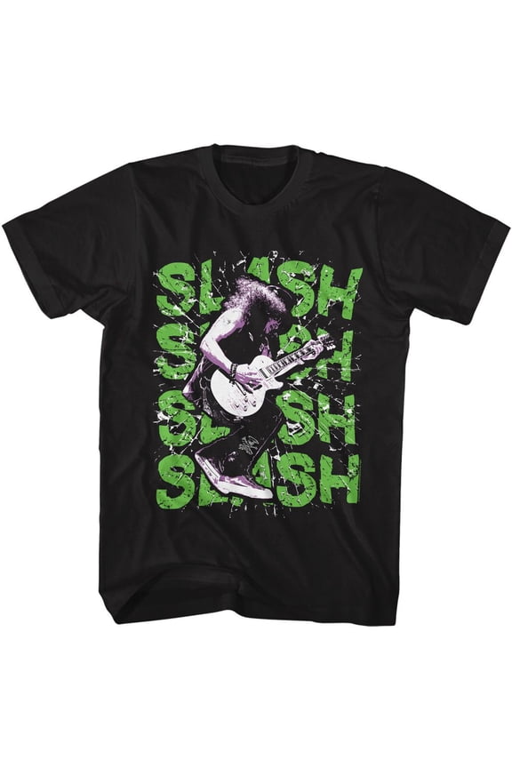 Slash Guns N Roses Shatter Black Adult T-Shirt 3Xlt