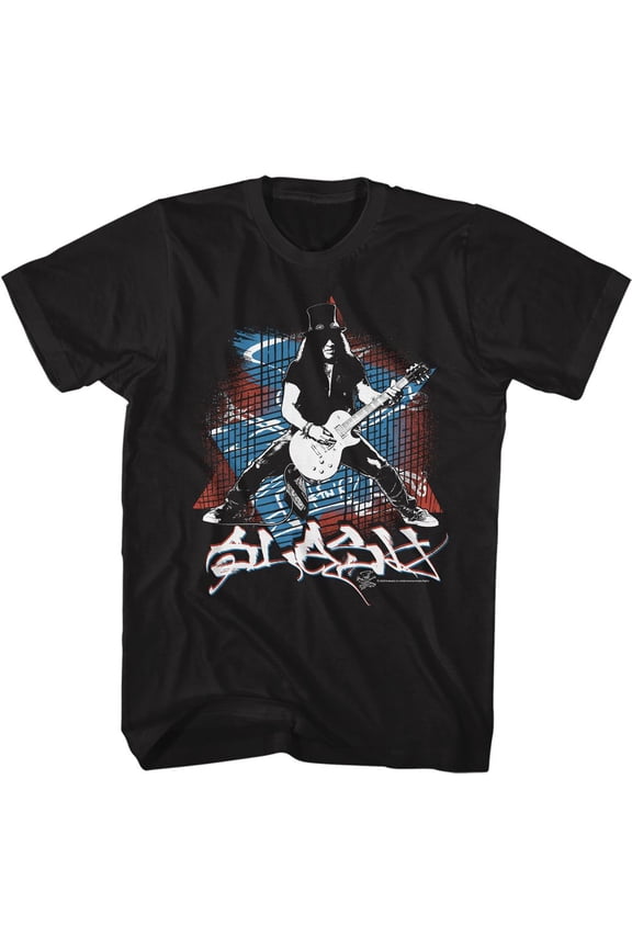 Slash Guns N Roses Splash Black Adult T-Shirt