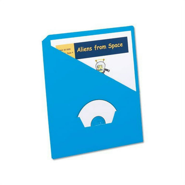 Slash Pocket Project Folders, 3-Hole Punched, Straight Tab, Letter Size, Blue, 25/Pack Slash Pocket Project Folders, 3-Hole Punched, Straight Tab, Letter Size, Blue, 25/Pack