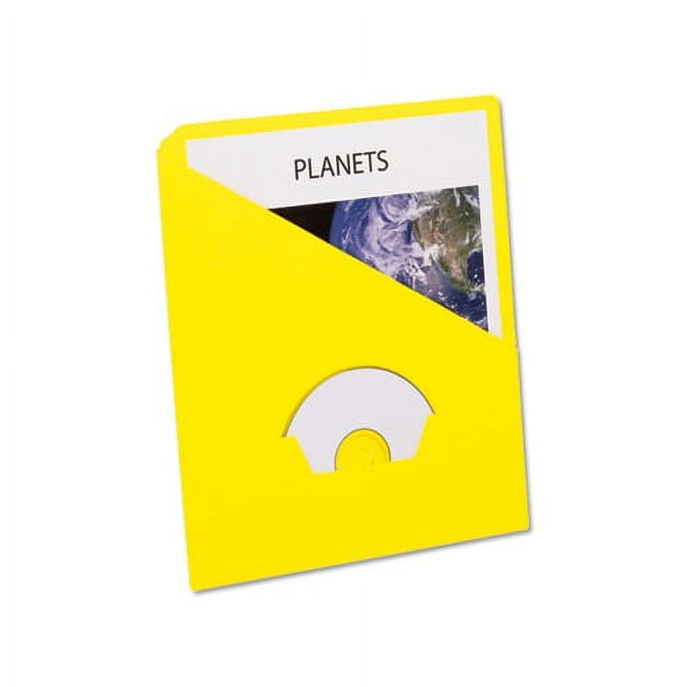 Slash Pocket Project Folders, 3-Hole Punched, Straight Tab, Letter Size, Yellow, 25/Pack Slash Pocket Project Folders, 3-Hole Punched, Straight Tab, Letter Size, Yellow, 25/Pack