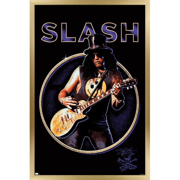 Slash - Purple Circle Wall Poster, 22.375" x 34" Framed