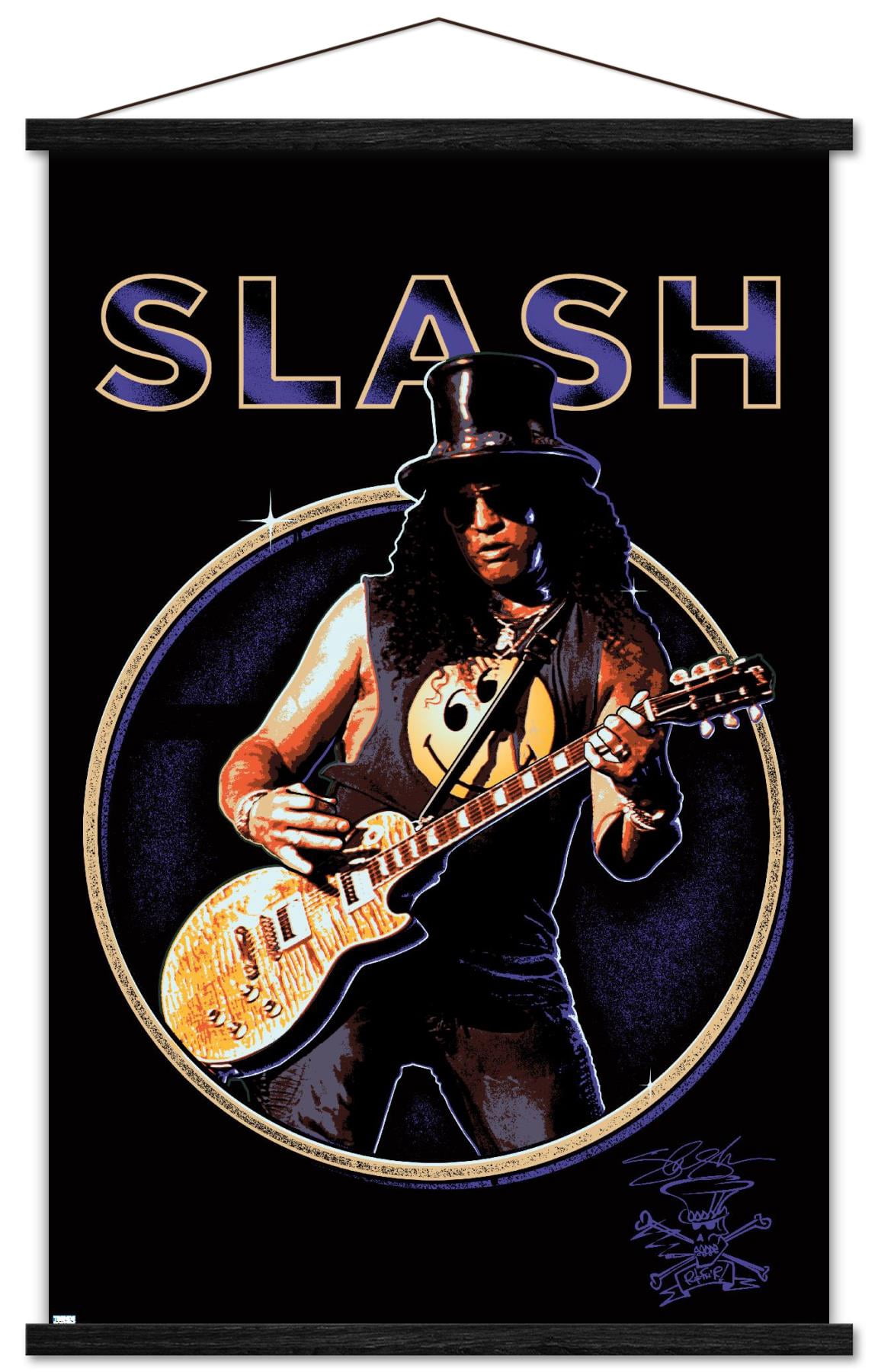 Slash - Purple Circle Wall Poster with Magnetic Frame, 22.375" x 34 ...
