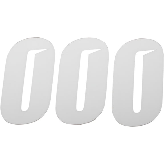 Slash Series Individual Numbers 4in. - No.0 - White