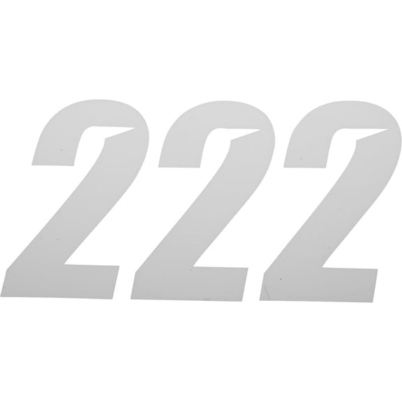 Slash Series Individual Numbers 4in. - No.2 - White