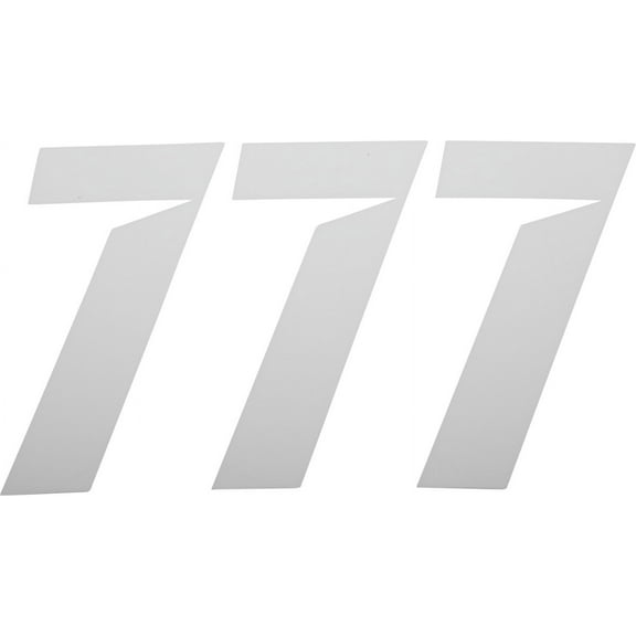 Slash Series Individual Numbers 6in. - No.7 - White