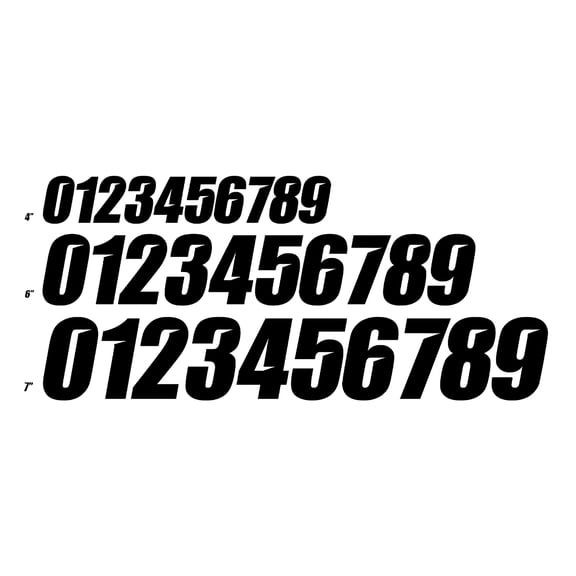 Slash Series Individual Numbers 6in. - No.9 - Black