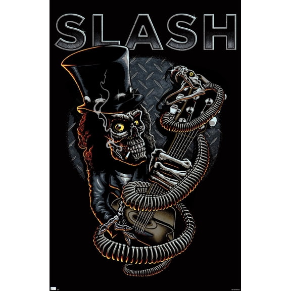 Slash - Skull Guitar Snake Wall Poster, 14.725" x 22.375"