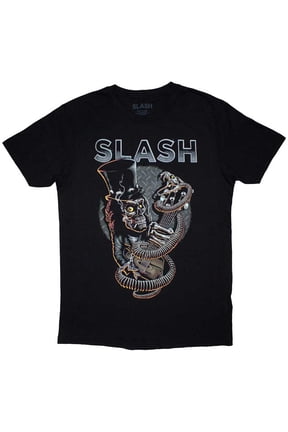 Slash Unisex T-Shirt: Skull Guitar Snake (Medium)