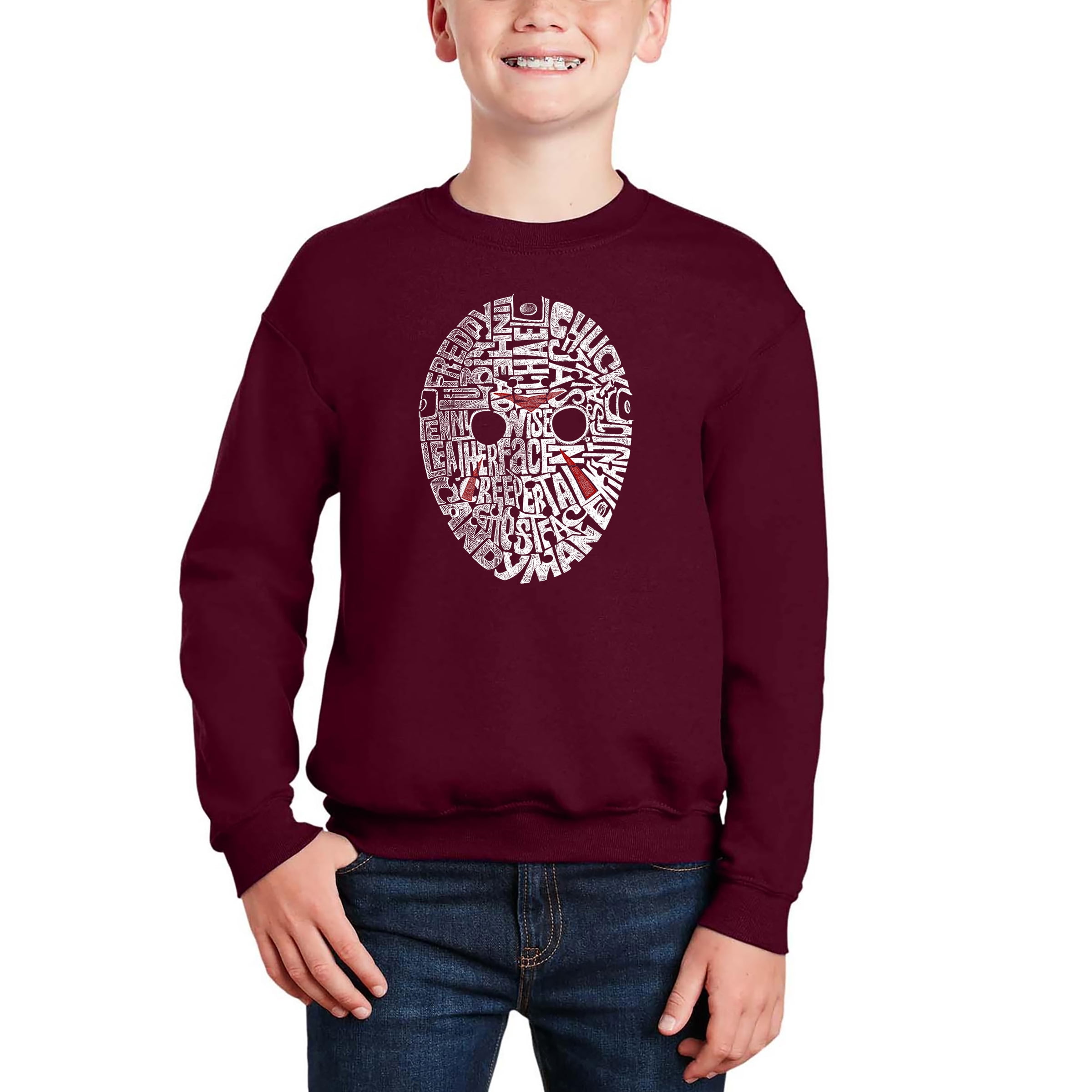 【The Boy Has No Patience】Knife-Cut Destruction Spray-Colored Sweatshirt main image 1