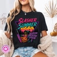 thumbnail image 1 of Slasher Summer Shirt, Retro Horror Camp Tee, Summerween T-Shirt, Spooky Camp Tee, 1 of 5