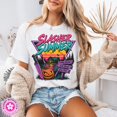 thumbnail image 1 of Slasher Summer Shirt, Retro Horror Camp Tee, Summerween T-Shirt, Spooky Camp Tee, 1 of 5