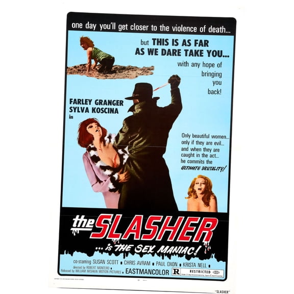 Slasher The Movie poster Metal Sign 8inx 12in Art Print on Metal 8x12 Square Adults Z Posters