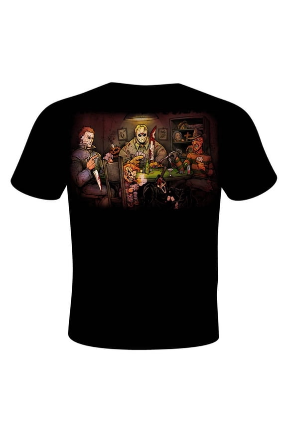 Slasher's Playing Poker Adult Fitted T-Shirt