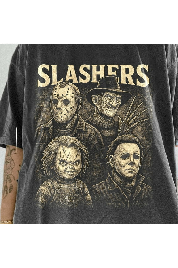 Slashers Shirt, Retro Halloween Shirt, Horror Movie Shirt, Horror Halloween Shirt, Scary Movie Shirt, Horror Shirt, Halloween Graphic Trendy Shirt