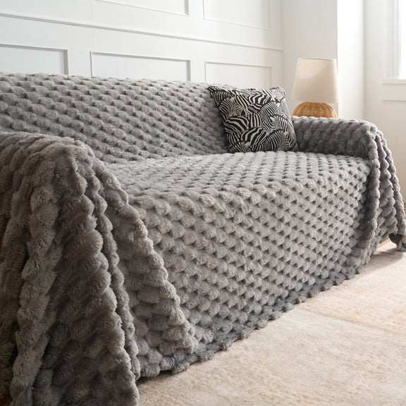 Slashop Cozy Chic Sofa Cover, Couch Cover Protector Slipcover Sofa Towel Furniture Cover for Living Room（71″x50″）