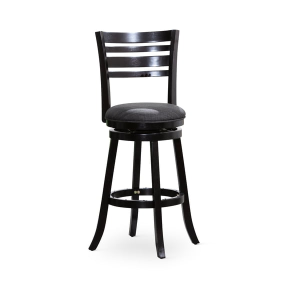 Slat Back Swivel Stool in Two Sizes for Kitchen or Bar Areas Ensures Comfort and Style