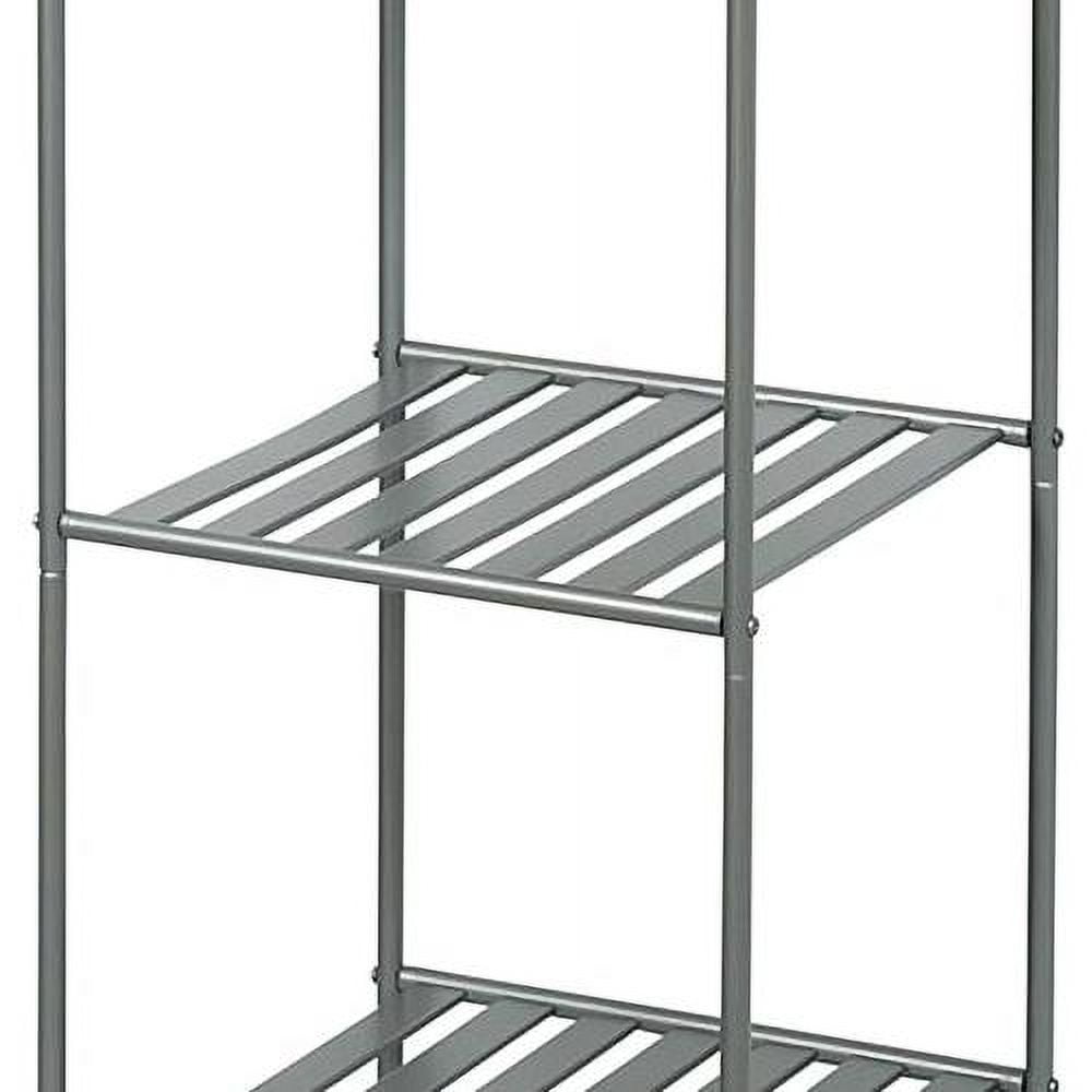 Slat Style Bathroom Linen Tower, 5 Shelves,