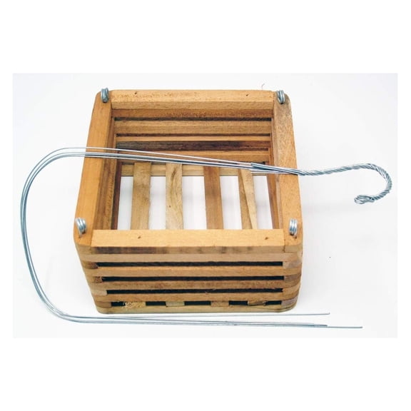 Slat Vanda Orchid Basket. Cedar. 8 Inch with 20 inch hanger.