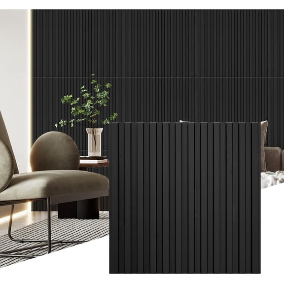 Slat Wall Panel, 3D Wall Panels for Interior Wall Decor PVC Fluted Textured