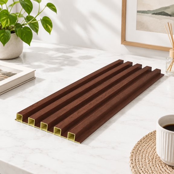 Slat Wall Panel 8-pack 118''x6.1'' Walnut