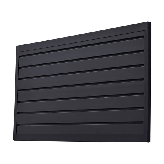 Slat Wall Paneling 2x4 ft Black PVC - Garage Storage System - Modular Slatwall Panels - 8ft - Heavy Duty