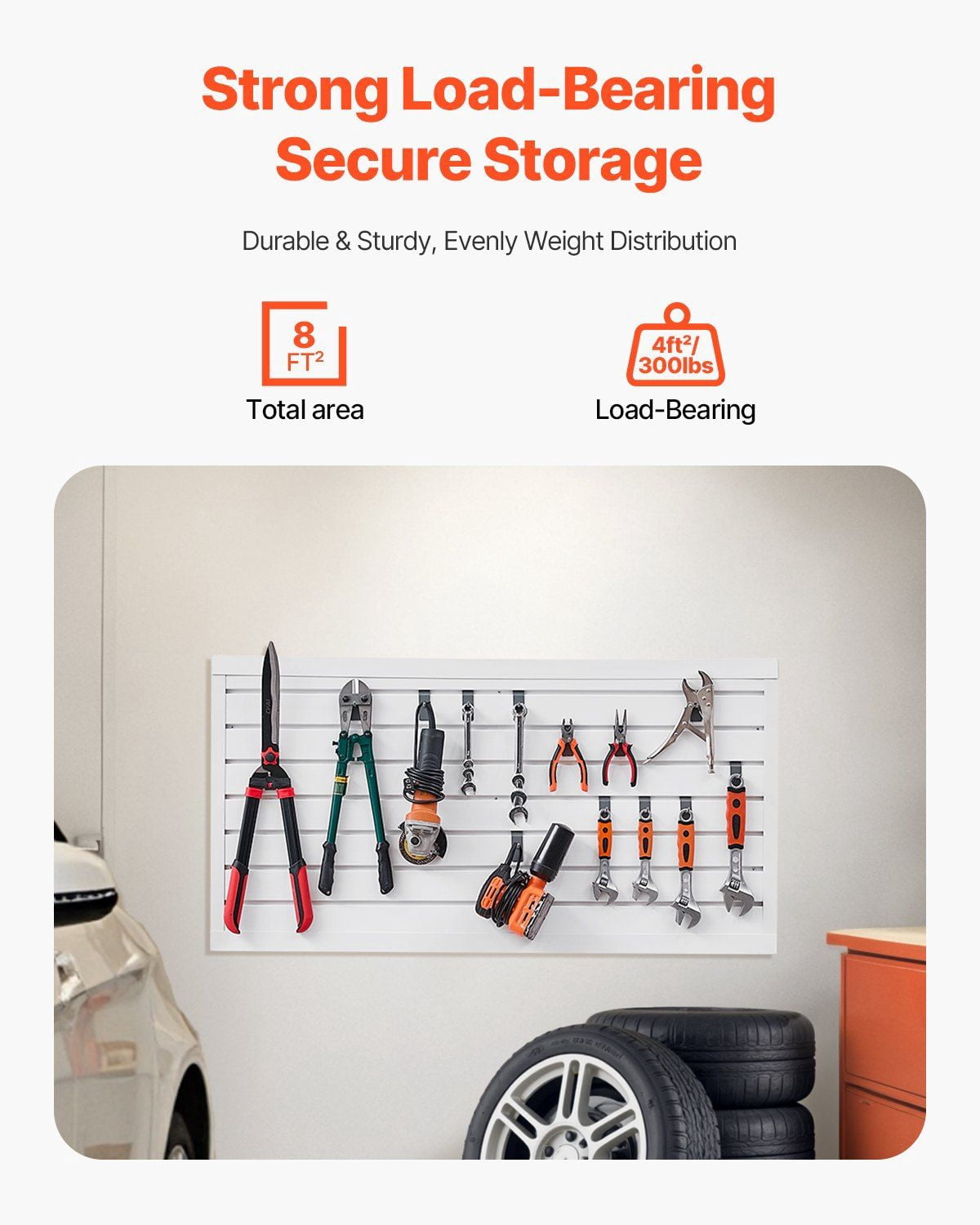 Slat Wall Paneling,2x4 ft,PVC Garage Slatwall with Modular Design,White Slat Wall Easy-to-Install Adjustable Slatwall Panel with Coupling Structure&DIY Cutting,Fits for Storage&Display