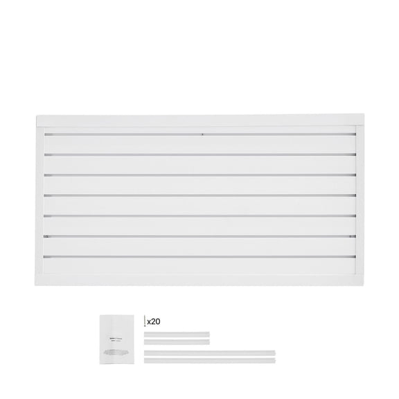 Slat Wall Paneling 2x4 ft, PVC Garage Slatwall, White Modular Design