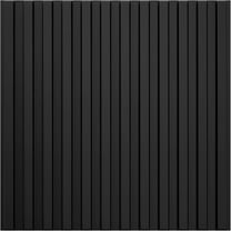Slat Wall Panels, 12 Pack Black 3D PVC Panels, Fluted Textured Decorative Wall Panels for Interior Decor